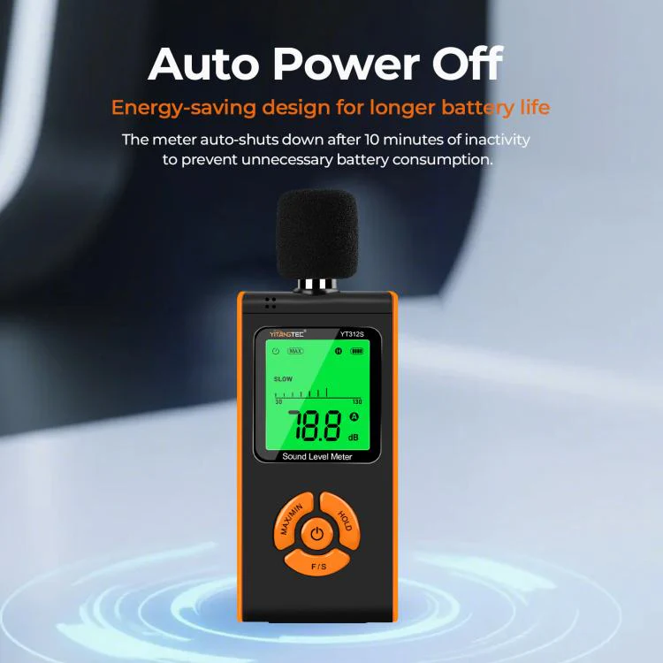 YT312S High Precision Digital Sound Level Meter, Measurement Range: 30–130dB(Black Orange) - Image 7