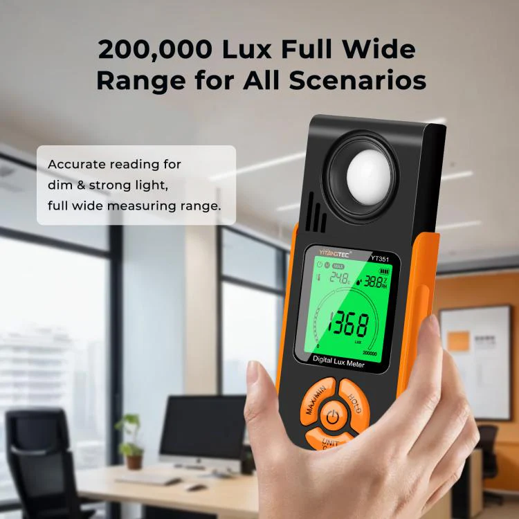 YT351 High Precision Integrated Digital Lux Meter Light Brightness Measuring - Image 5