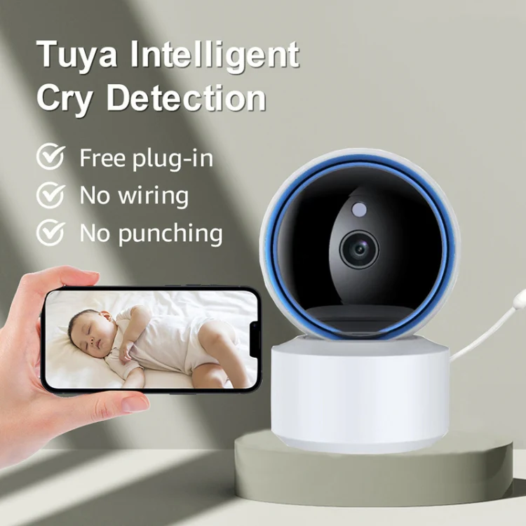 YT50 3MP Smart WIFI PTZ Camera Baby Monitor, Plug:AU Plug - Image 3