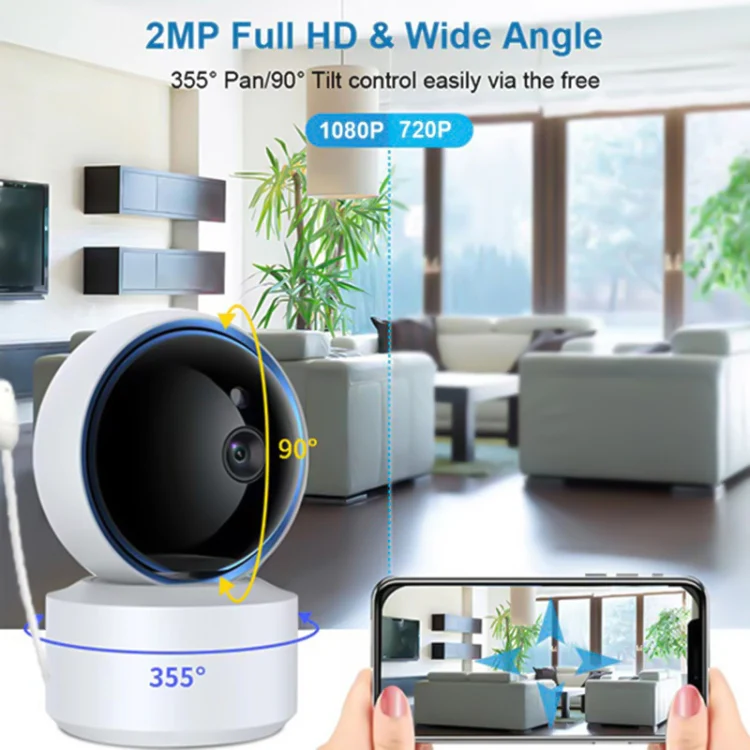 YT50 3MP Smart WIFI PTZ Camera Baby Monitor, Plug:AU Plug - Image 6