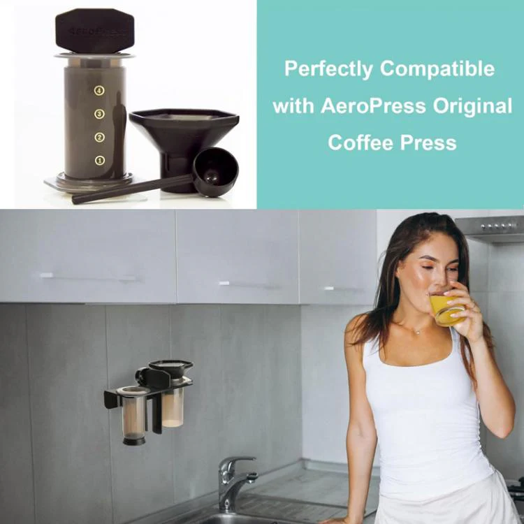 YX238 Coffee Maker Wall-Mounted Acrylic Holder For Original AeroPress Coffee Press - Image 5