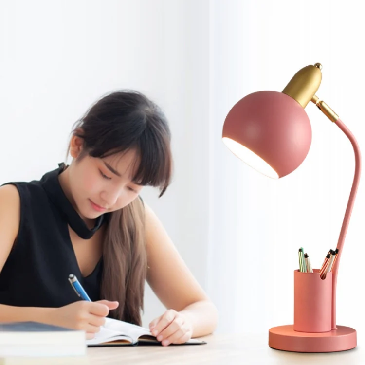 YY-1109 Student Desk LED Eye Protection Lamp with Pen Holder, CN Plug, Specification: without Bulb(Pink) - Image 6