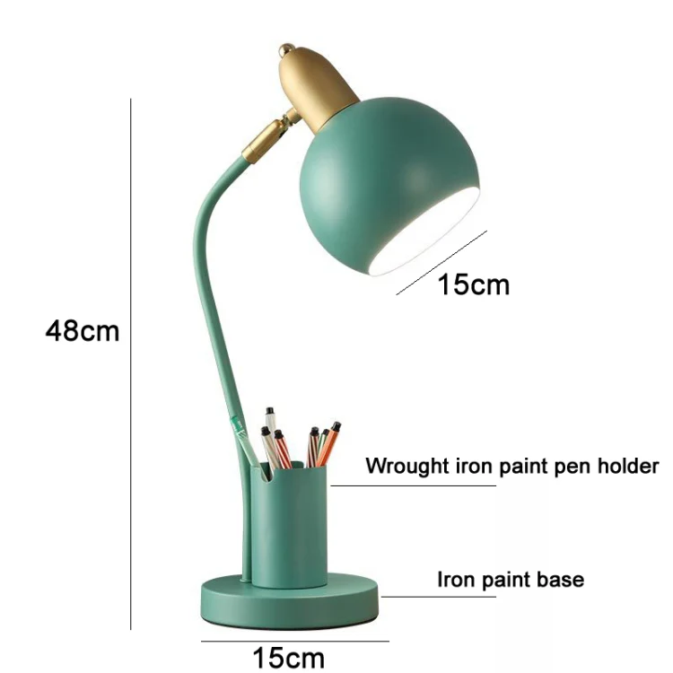 YY-1109 Student Desk LED Eye Protection Lamp with Pen Holder, CN Plug, Specification: without Bulb(White) - Image 3