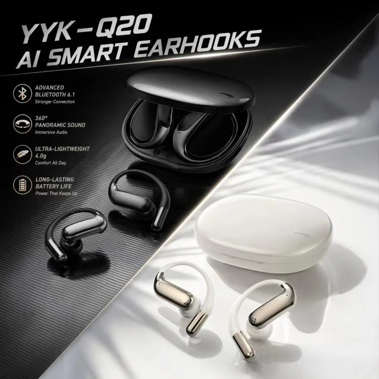 YYK-Q20 Open Back Wireless Bluetooth Sports Earphone(White) - Image 4