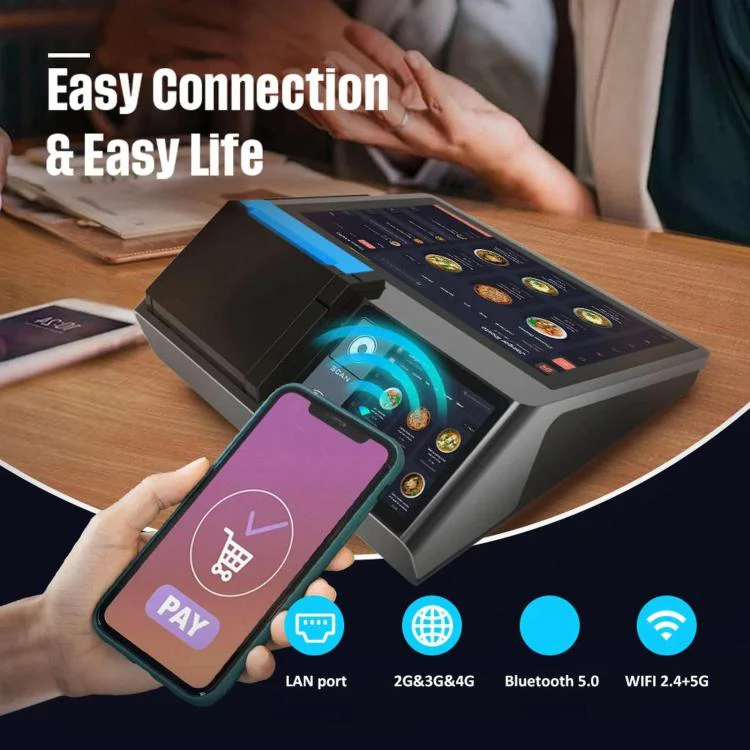 Z100 Dual-Screen Smart Cash Register With Printing All-In-One Machine, Android POS Terminal For Hotel, Restaurant, Supermarket EU Plug, Spec: 2.6 inch 58mm - Image 4