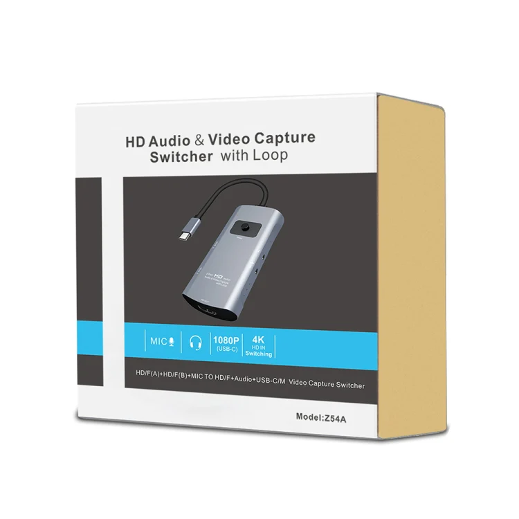 Z54A HDMI Output + 2 x HDMI Input + Mic + Audio to Type-C Video Capture Switcher with Loop - Image 3