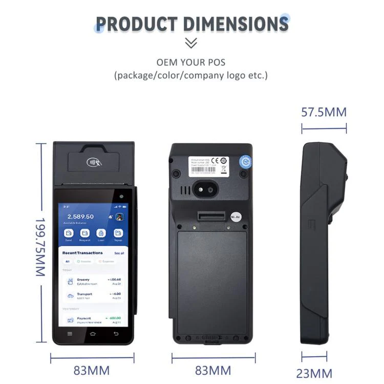 Z90F Supermarket Mobile Bill Payment POS Machine, Handheld Cash Register With Credit Card NFC Function EU Plug - Image 10