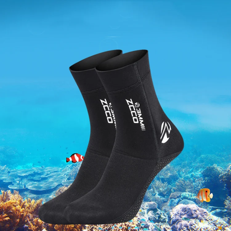 ZCCO 3mm Warm Non-Slip Diving Socks Anti-Wear Ankle Fins, Size:45-46(Grey) - Image 7