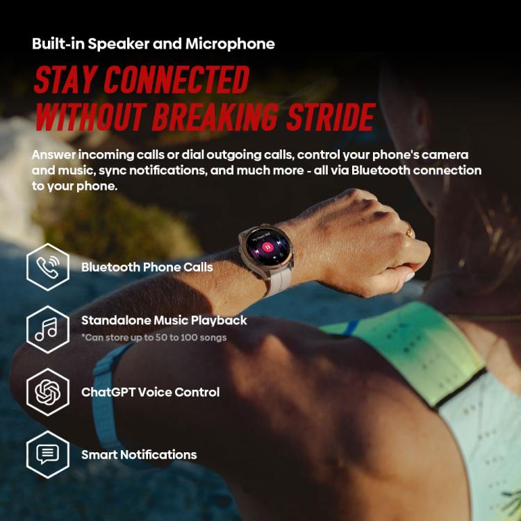 Zeblaze Stratos 4 Pro Rugged Outdoor GPS Smart Watch 1.43 inch Screen 5 ATM & IP69K Built-in Flashlight(Black) - Image 11