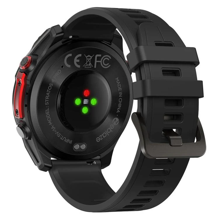 Zeblaze Stratos 4 Pro Rugged Outdoor GPS Smart Watch 1.43 inch Screen 5 ATM & IP69K Built-in Flashlight(Black) - Image 3
