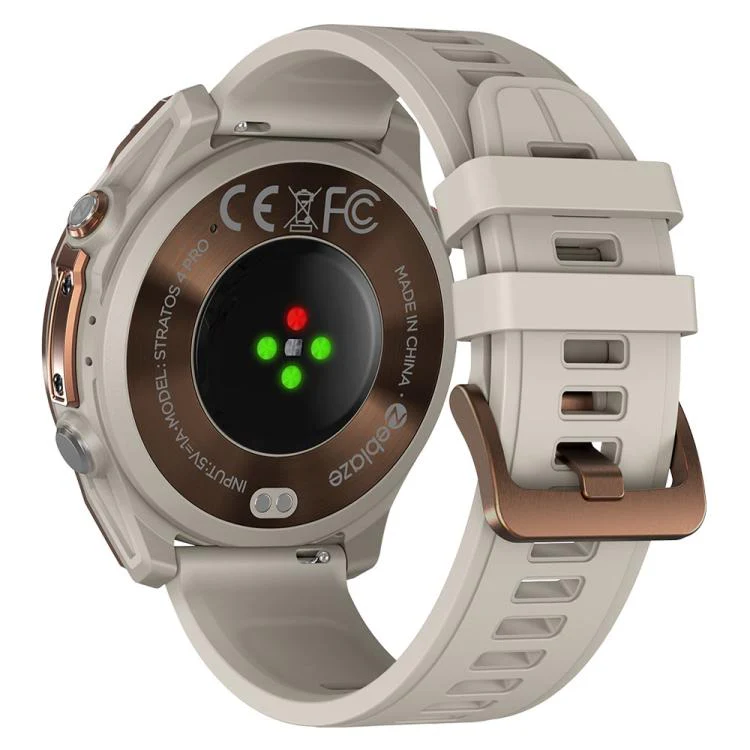 Zeblaze Stratos 4 Pro Rugged Outdoor GPS Smart Watch 1.43 inch Screen 5 ATM & IP69K Built-in Flashlight(Bronze) - Image 3