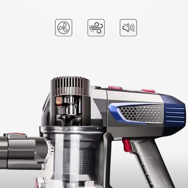 ZEK 150W 10kpa Wireless Vacuum Cleaner Household Powerful Handheld Vertical Rechargeable Vacuum Cleaner Without Mite Removal Brush, Plug Type:US Plug - Image 4