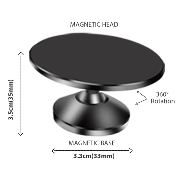 ZF015 Magnetic Suction Lazy Aluminum Alloy Phone Holder(Black) - Image 3