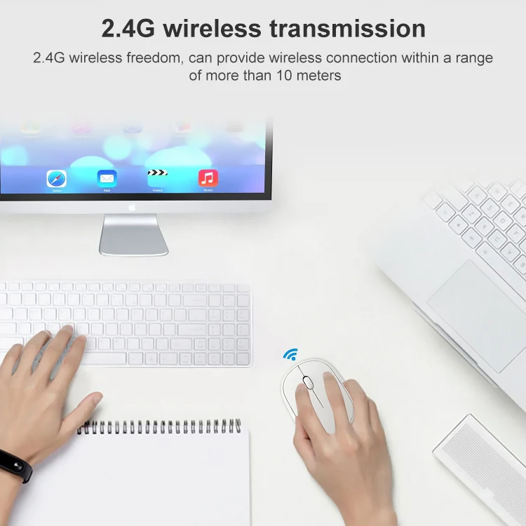 ZGB 360 2.4G Computer Laptop Wireless Chargeable Mini Mouse 1000dpi(Blue) - Image 4