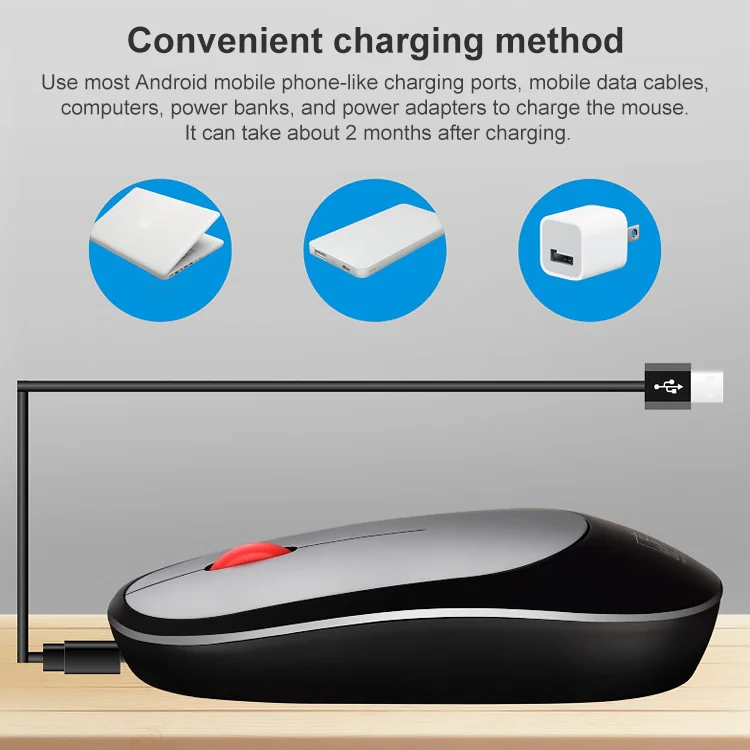 ZGB 360 2.4G Computer Laptop Wireless Chargeable Mini Mouse 1000dpi(Blue) - Image 7