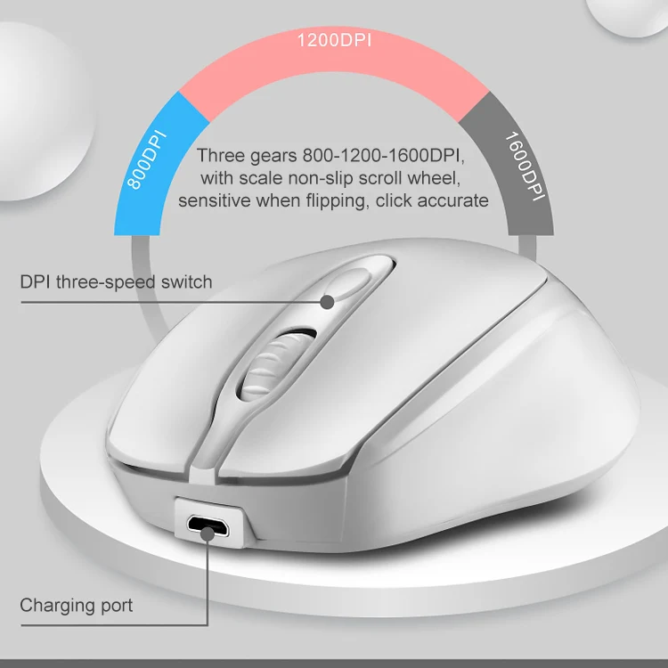 ZGB 361 2.4G Wireless Chargeable Mini Mouse 1600dpi (Blue) - Image 5