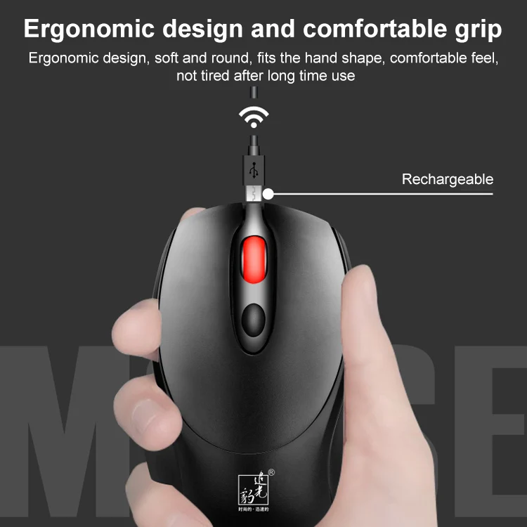ZGB 361 2.4G Wireless Chargeable Mini Mouse 1600dpi (Pink) - Image 7