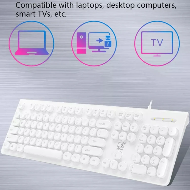 ZGB S500 Round Key USB Wired Computer Keyboard (Black) - Image 5