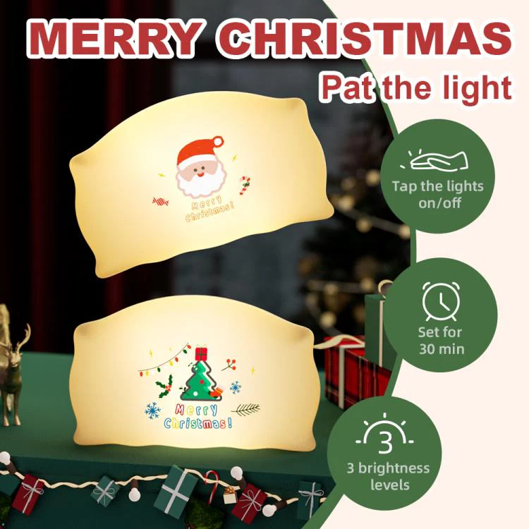ZHL001S Christmas Pillow Silicone Night Light(Santa Claus) - Image 3