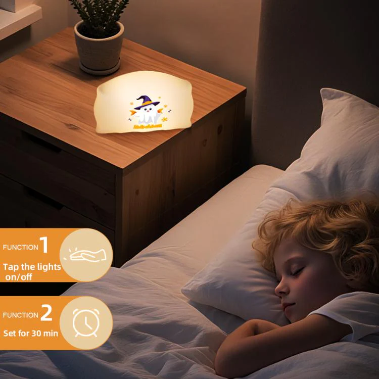 ZHL001W Halloween Pillow Silicone Night Light(Pumpkin) - Image 7