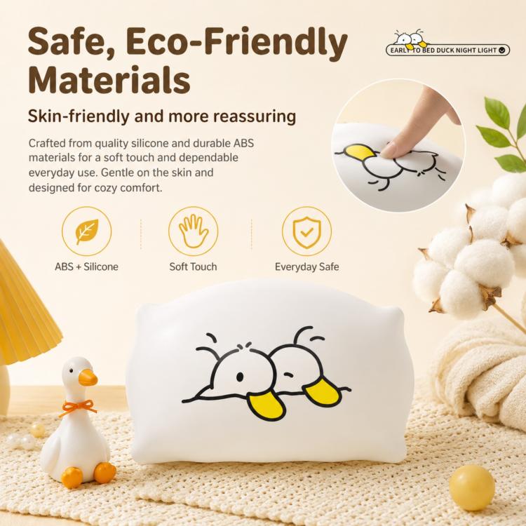 ZHL001Y Early To Bed Pillow Duck Night Light Touch Sensor Bedside Lamp(Warm Light) - Image 14