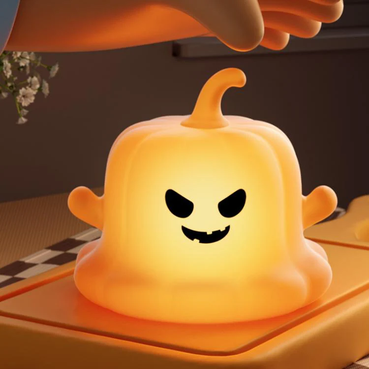ZHL002 Pumpkin Ghost Silicone Night Light(White) - Image 2