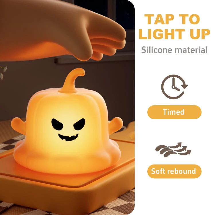 ZHL002 Pumpkin Ghost Silicone Night Light(White) - Image 6