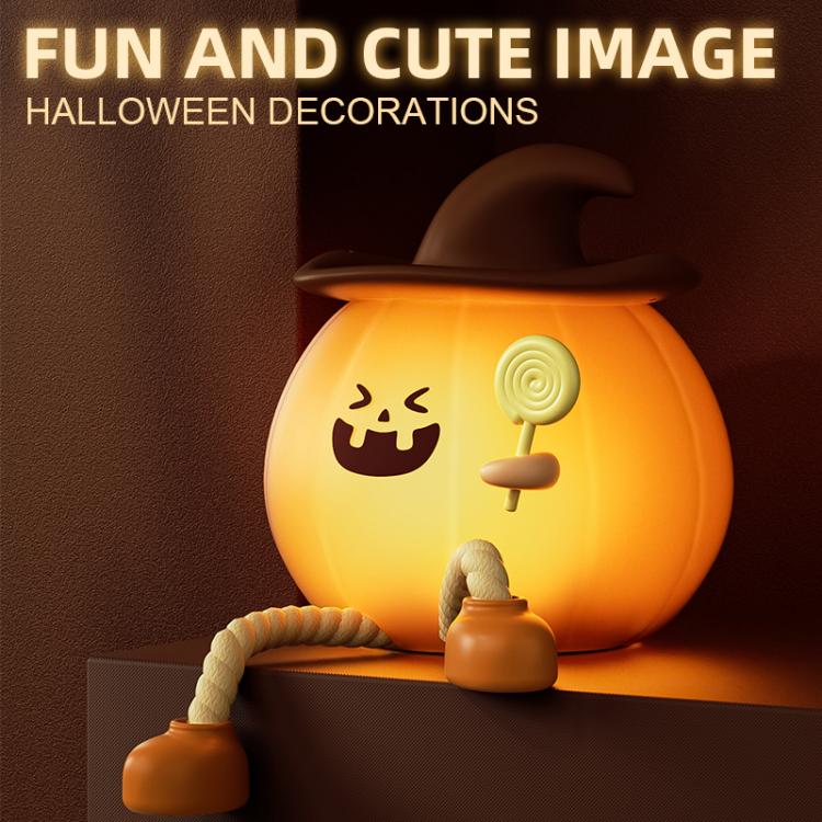 ZHL003 Magic Pumpkin Silicone Night Light(Yellow) - Image 3