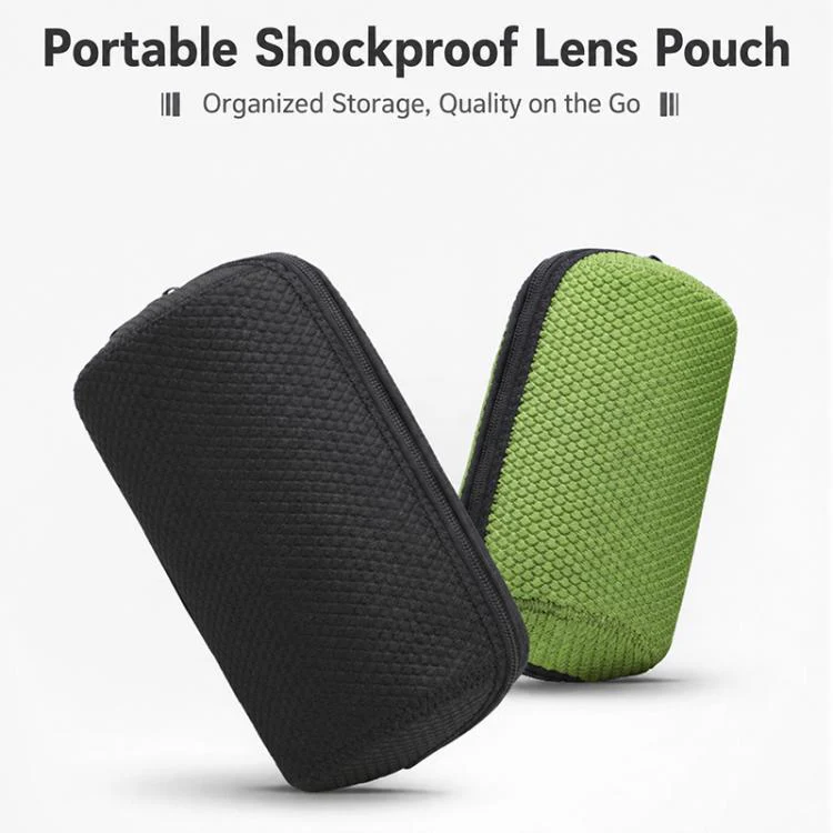 Zipper Camera Lens Pouch Waterproof Lens Protective Bag, Size:Medium Lens Pouch(Green) - Image 5
