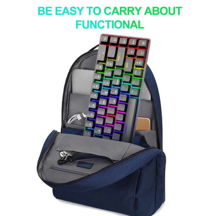 ZIYOU LANG T8 68 Keys RGB Luminous Gaming Mechanical Keyboard, Cable Length:1.6m(Blue Green Shaft) - Image 4