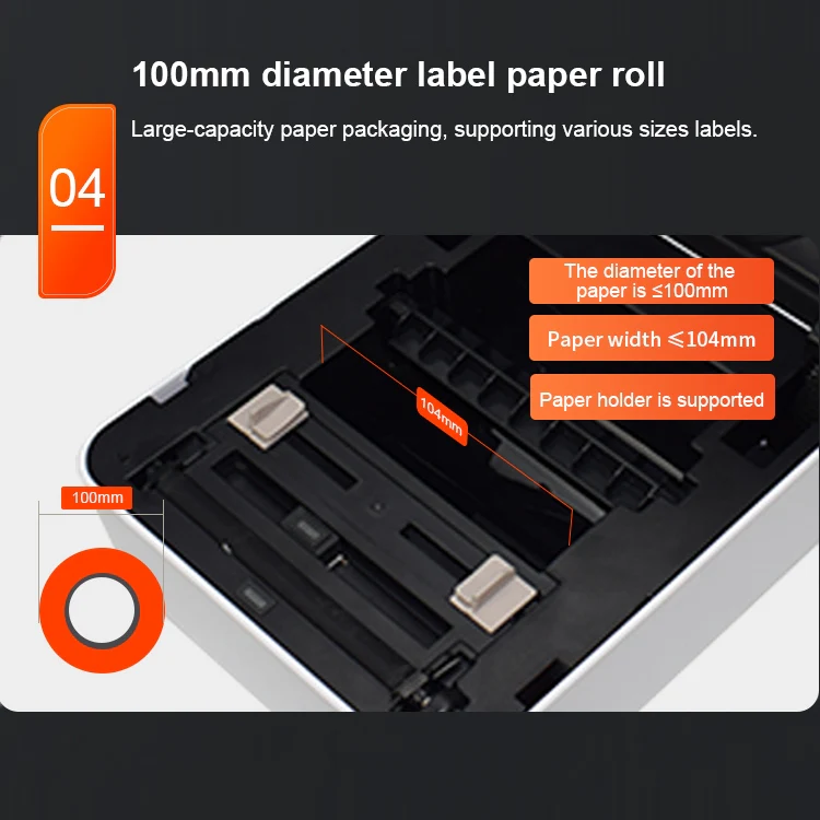 ZJ-9250 100x150mm USB Thermal Label Printer, Plug:AU Plug(Black) - Image 9