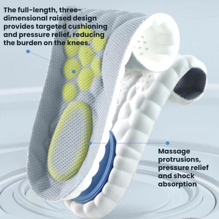 ZOOM Sports Air Cushion Shock Absorption Breathable Odor-Resistant Arch Support Insoles, Size: 41-42(Pink) - Image 3