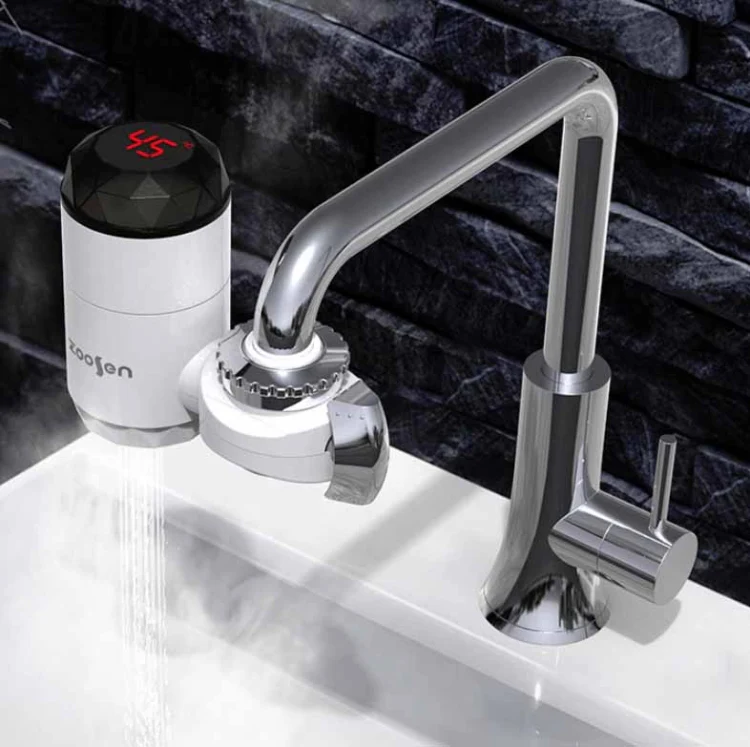 Zoosen Electric Hot Water Faucet Connection Type Instant Hot Water Faucet EU Plug, Style:White - Image 6