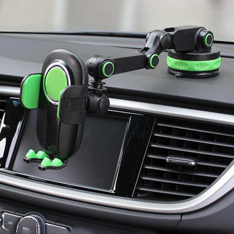 ZP-X0466 Car 360 Degree Rotating Telescopic Folding Round Suction Cup Mobile Phone Holder(Green) - Image 6